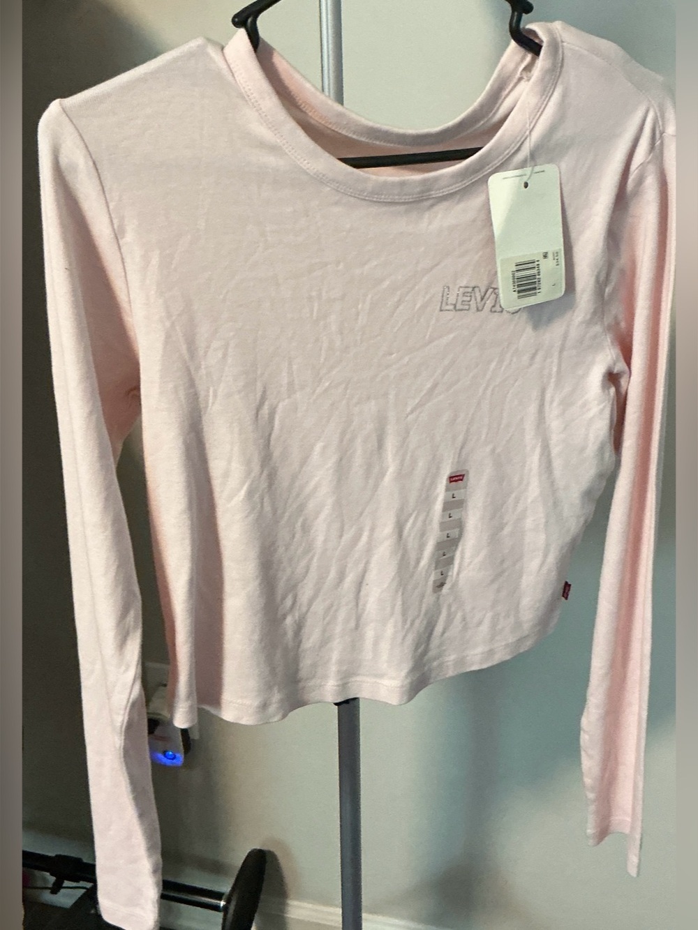 Levi's Graphic Long Sleeve Ringer T-Shirt Pink Large